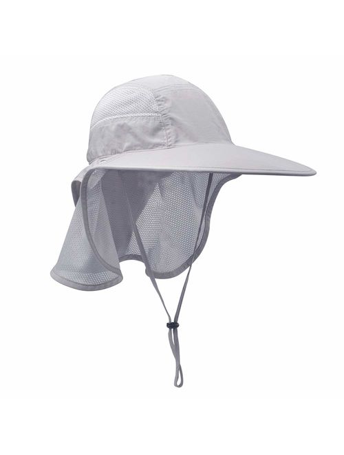 Lenikis Unisex Outdoor Activities UV Protecting Sun Hats with Neck Flap