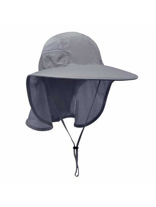 Lenikis Unisex Outdoor Activities UV Protecting Sun Hats with Neck Flap