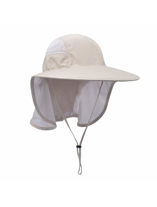 Lenikis Unisex Outdoor Activities UV Protecting Sun Hats with Neck Flap