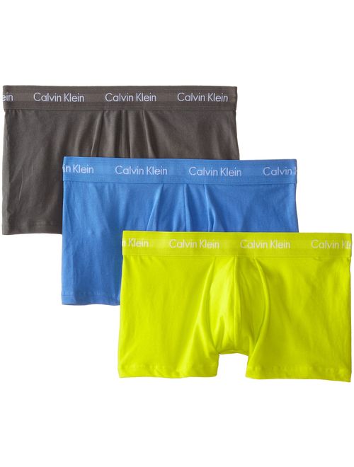 Calvin Klein Men's Cotton Solid Elastic Waist Stretch Low Rise Trunks