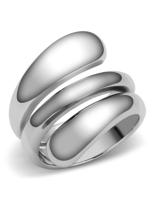 Lanyjewelry Designer Style 316 Stainless Steel Plain Women's Fashion Ring