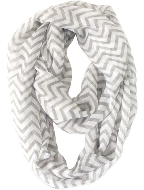 VIVIAN & VINCENT Soft Light Various Print Sheer Infinity loop circle Scarf