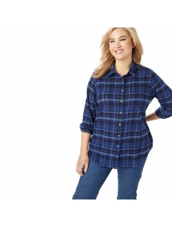 Women's Plus Size Classic Flannel Shirt