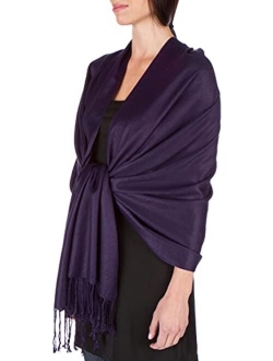 Sakkas Silky Solid Soft Pashmina Shawl Wrap Stole