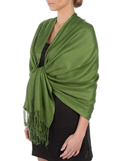 Sakkas Silky Solid Soft Pashmina Shawl Wrap Stole