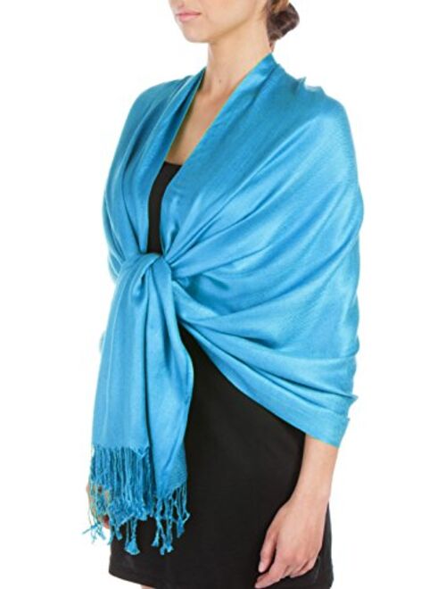 Sakkas Silky Solid Soft Pashmina Shawl Wrap Stole