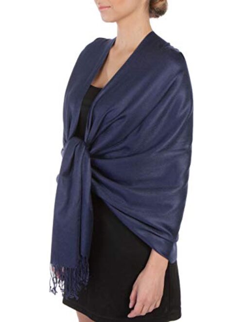 Sakkas Silky Solid Soft Pashmina Shawl Wrap Stole