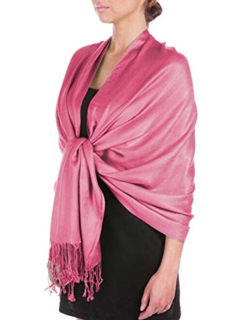 Sakkas Silky Solid Soft Pashmina Shawl Wrap Stole