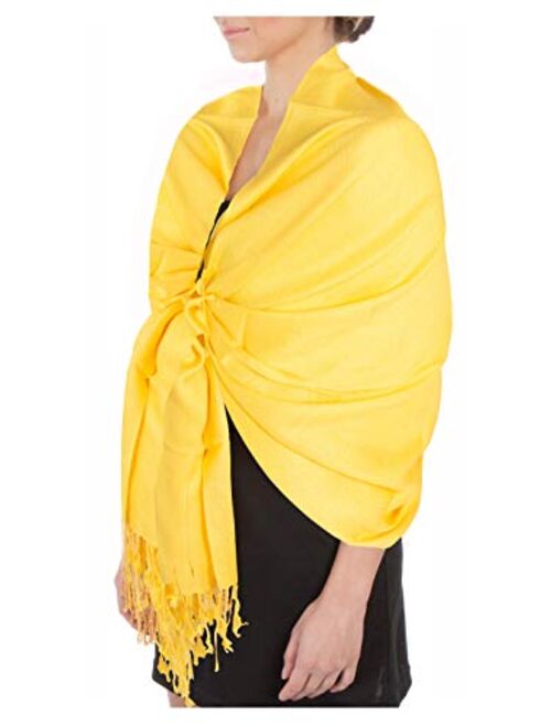 Sakkas Silky Solid Soft Pashmina Shawl Wrap Stole