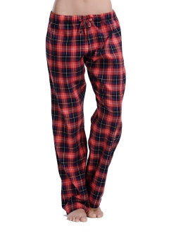 CYZ Women's 100% Cotton Super Soft Flannel Plaid Pajama/Lounge Pants