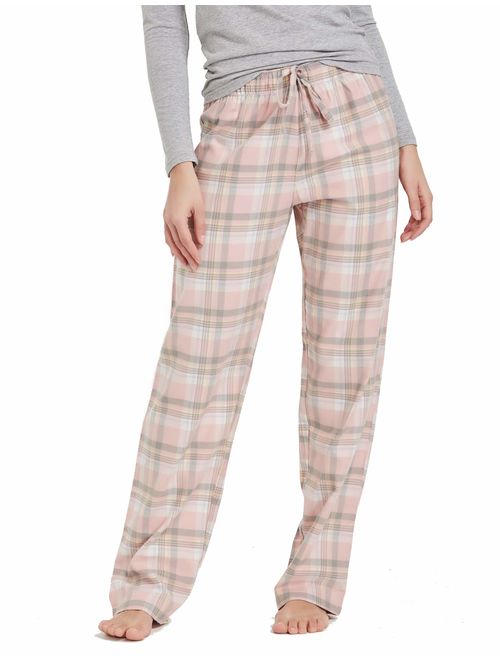 CYZ Women's 100% Cotton Super Soft Flannel Plaid Pajama/Lounge Pants