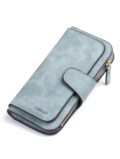 Wallet for Women Leather Designer Bifold Long Ladies Credit Card Holder Organizer Ladies Clutch