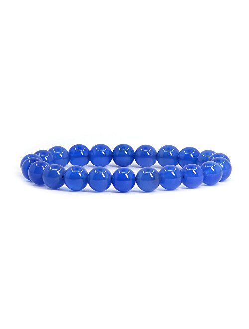 Justinstones 8mm Round Beads Stretch Bracelet 7 Inch Unisex