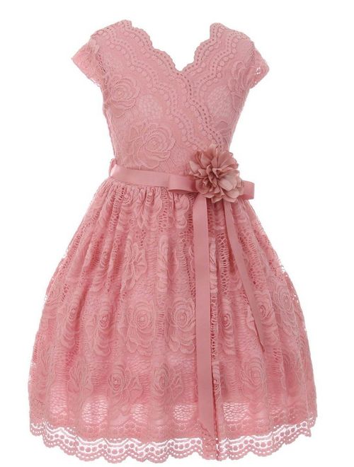 iGirldress Little Girls Floral Design Lace Easter/Spring Dress Sizes 2-14