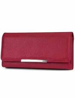 Mundi File Master Womens RFID Blocking Wallet Clutch Organizer With Change Pocket