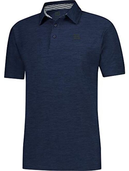 Three Sixty Six Golf Shirts for Men - Dry Fit Short-Sleeve Polo, Athletic Casual Collared T-Shirt