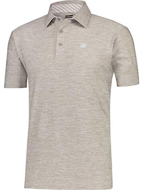 Three Sixty Six Golf Shirts for Men - Dry Fit Short-Sleeve Polo, Athletic Casual Collared T-Shirt