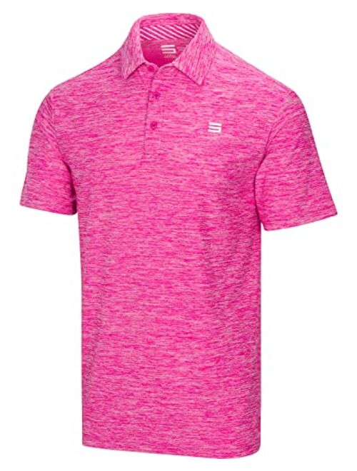 Three Sixty Six Golf Shirts for Men - Dry Fit Short-Sleeve Polo, Athletic Casual Collared T-Shirt