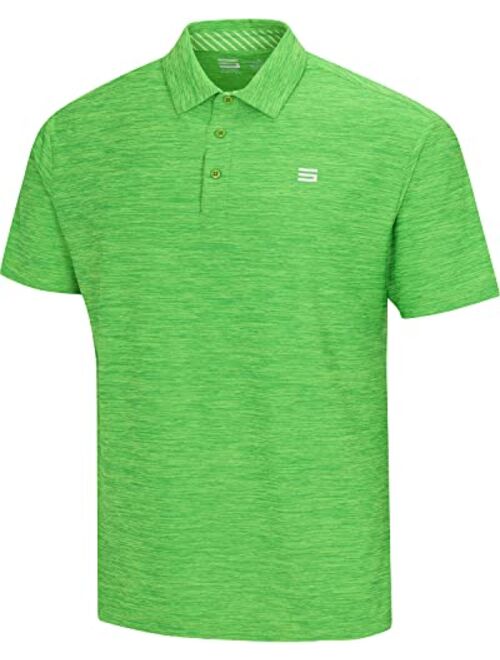 Three Sixty Six Golf Shirts for Men - Dry Fit Short-Sleeve Polo, Athletic Casual Collared T-Shirt