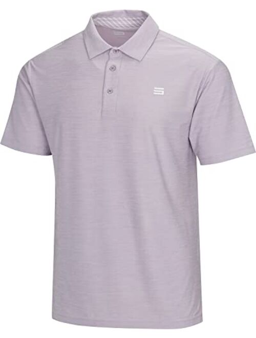 Three Sixty Six Golf Shirts for Men - Dry Fit Short-Sleeve Polo, Athletic Casual Collared T-Shirt