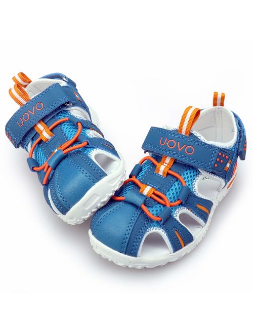 UOVO Boys Sandals Kids Sandals Hiking Athletic Closed-Toe Beach Summer Sandals for Boys Quick-Drying