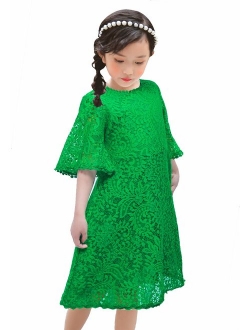 Youwon Flower Girls Dress Lace Dress Vintage Country Wedding Party Dress 2-6 7-16