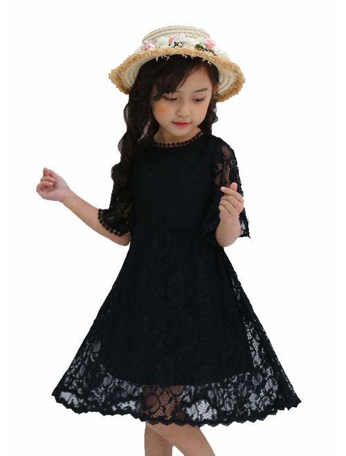 Youwon Flower Girls Dress Lace Dress Vintage Country Wedding Party Dress 2-6 7-16