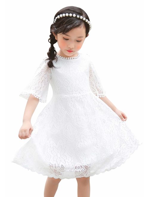 Youwon Flower Girls Dress Lace Dress Vintage Country Wedding Party Dress 2-6 7-16