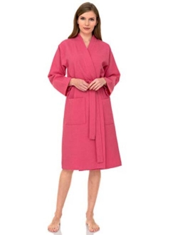 TowelSelections Women's Robe, Kimono Waffle Spa Bathrobe