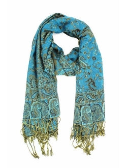 Paskmlna Reversible Paisley Pashmina Shawl Wrap Elegant Colors