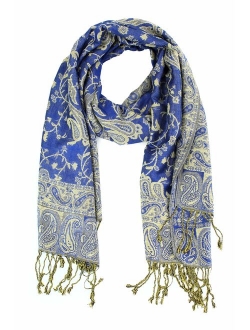 Paskmlna Reversible Paisley Pashmina Shawl Wrap Elegant Colors