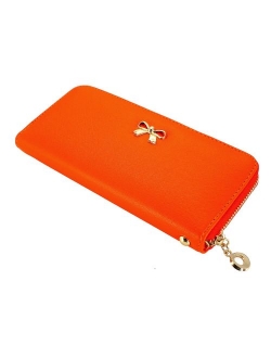 GEARONIC TM Women Wallet Long Clutch Faux Leather Card Holder Fashion Purse Lady Woman Handbag Bag