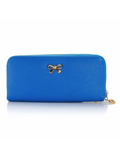 GEARONIC TM Women Wallet Long Clutch Faux Leather Card Holder Fashion Purse Lady Woman Handbag Bag