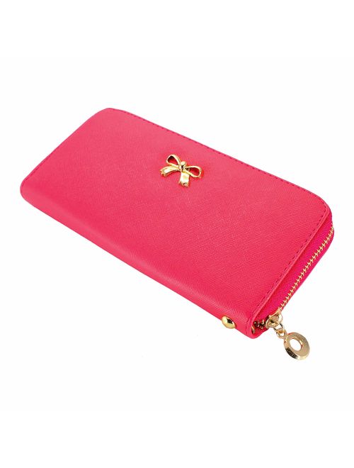 GEARONIC TM Women Wallet Long Clutch Faux Leather Card Holder Fashion Purse Lady Woman Handbag Bag