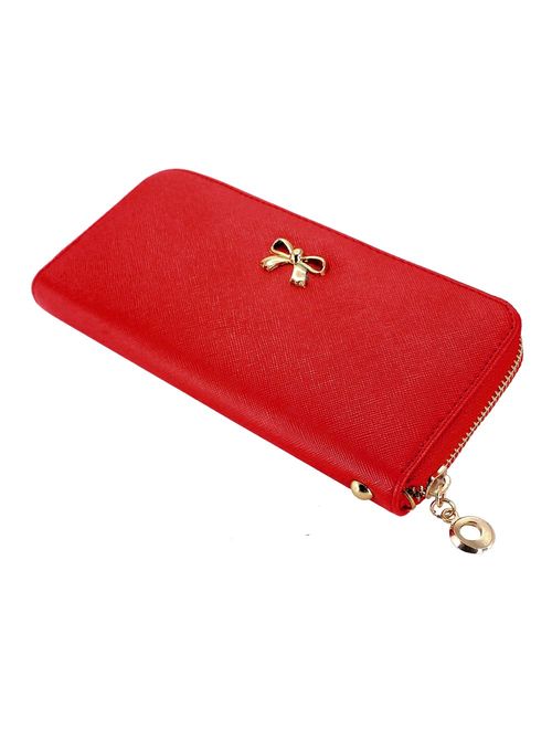 GEARONIC TM Women Wallet Long Clutch Faux Leather Card Holder Fashion Purse Lady Woman Handbag Bag