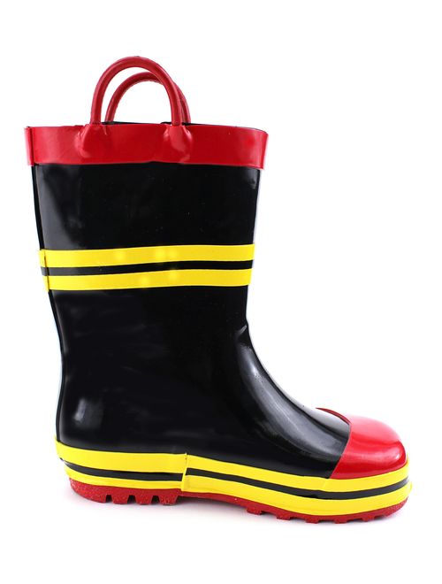 Fireman Firefighter Boys Girls Costume Style Rain Boots (Toddler/Little Kid)