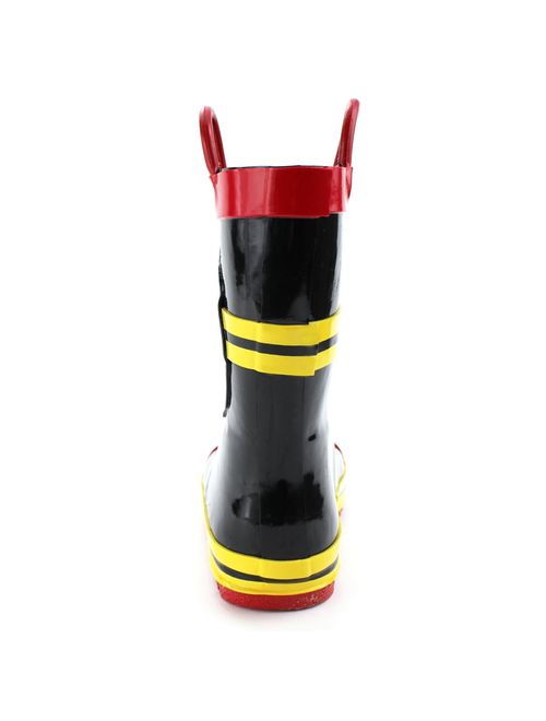 Fireman Firefighter Boys Girls Costume Style Rain Boots (Toddler/Little Kid)