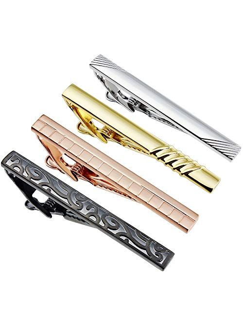 HAWSON 4 Pcs Tie Clip Set for Men - Best Gifts for Men