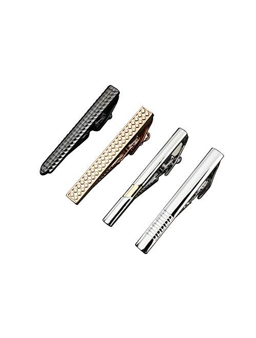 HAWSON 4 Pcs Tie Clip Set for Men - Best Gifts for Men