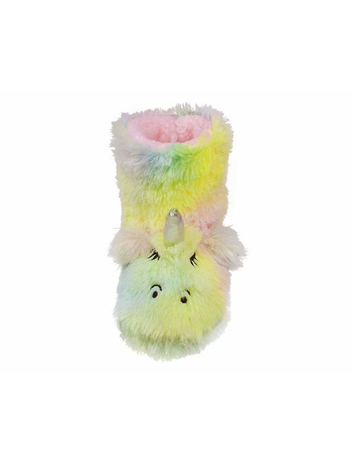 Tirzrro Girls/Kids Cute Unicorn Slippers with Warm Plush Fleece Indoor Outdoor Slip-on Booties