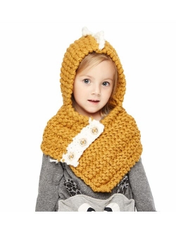 Sumolux Winter Kids Warm Cat Animal Hats Knitted Coif Hood Scarf Beanies for Autumn Winter