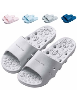 Shower Sandal Slippers with Drainage Holes Quick Drying Bathroom Slippers Gym Slippers Soft Sole Open Toe House Slippers for Men and Women