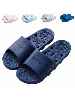 Shower Sandal Slippers with Drainage Holes Quick Drying Bathroom Slippers Gym Slippers Soft Sole Open Toe House Slippers for Men and Women