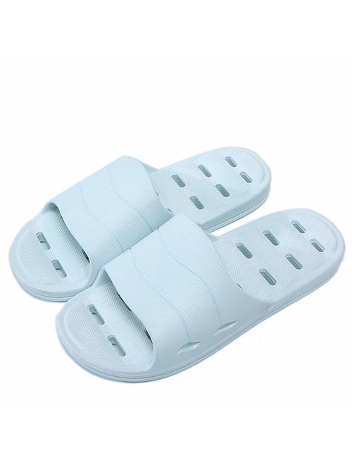 Shower Sandal Slippers with Drainage Holes Quick Drying Bathroom Slippers Gym Slippers Soft Sole Open Toe House Slippers for Men and Women