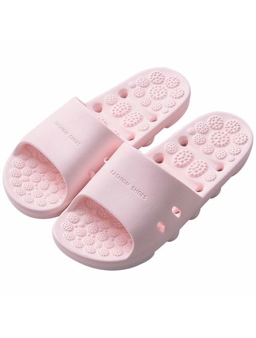 Shower Sandal Slippers with Drainage Holes Quick Drying Bathroom Slippers Gym Slippers Soft Sole Open Toe House Slippers for Men and Women