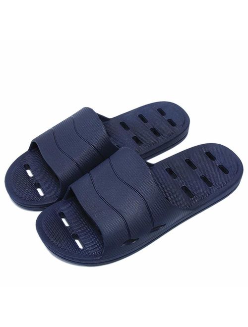 Shower Sandal Slippers with Drainage Holes Quick Drying Bathroom Slippers Gym Slippers Soft Sole Open Toe House Slippers for Men and Women