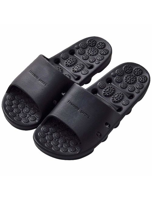 Shower Sandal Slippers with Drainage Holes Quick Drying Bathroom Slippers Gym Slippers Soft Sole Open Toe House Slippers for Men and Women