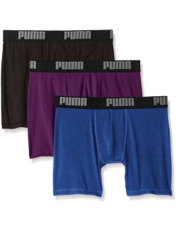 Men's Solid Elastic Waist 3 Pack Tech Boxer Brief