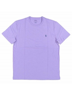 Men's Cotton Solid Pony Logo Crew Neck T-Shirt