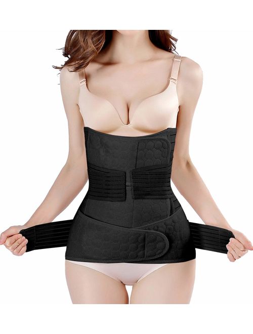 ChongErfei Postpartum Support Recovery Belly Wrap Waist/Pelvis Belt Body Shaper Postnatal Shapewear